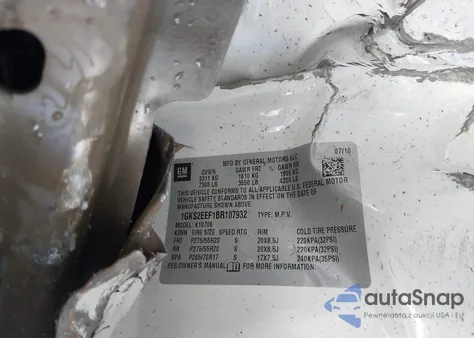 2011 GMC Yukon Denali из США, поврежденный, VIN 1GKS2EEF1BR107932